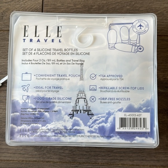 Elle Travel Silicone Travel Bottles Set - NEW! - Picture 4 of 4